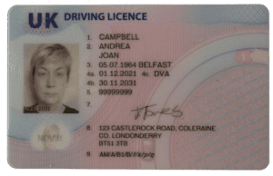UK Fake Driver License
